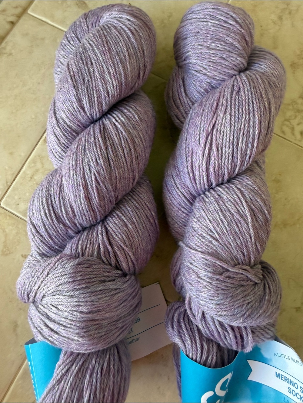 Cloudborn Fibers Merino Superwash Sock Twist Yarn - Lavender Heather - Picture 4 of 7